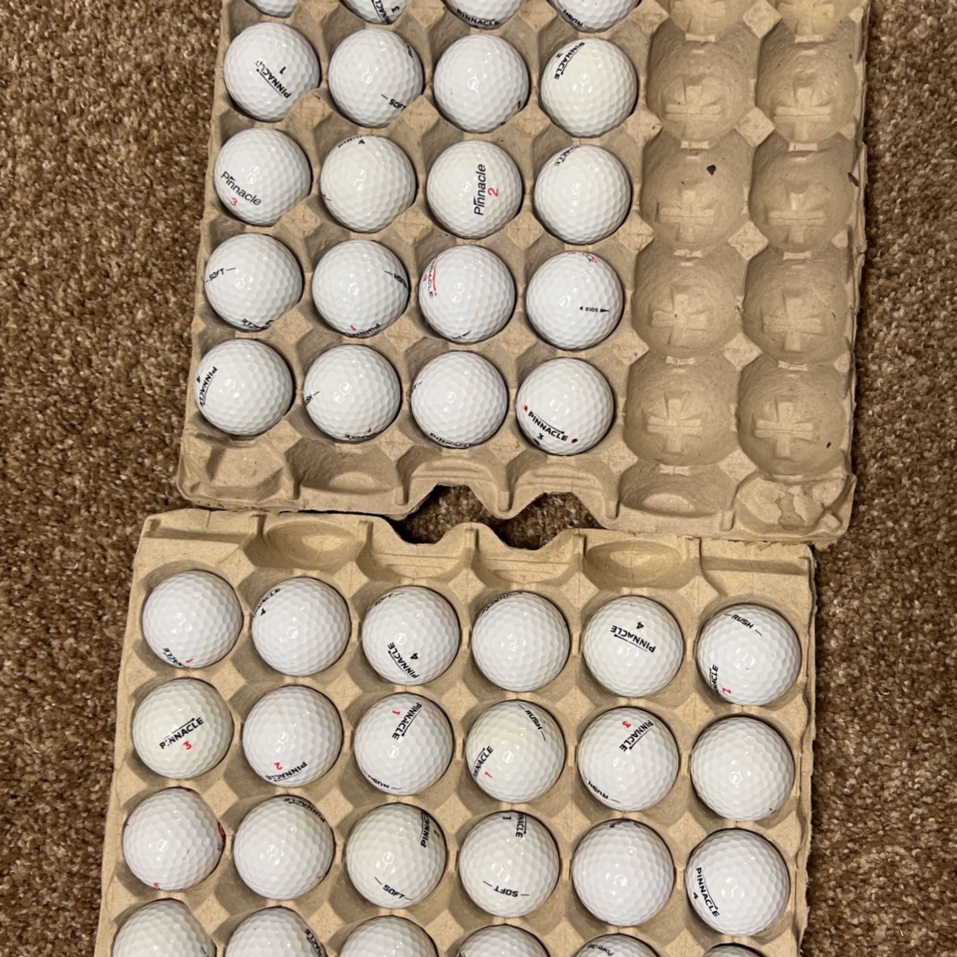 50 Good Shape Pinnacle Golf Balls 