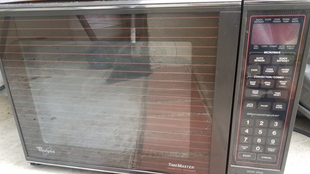 whirlpool timemaster microwave oven combo