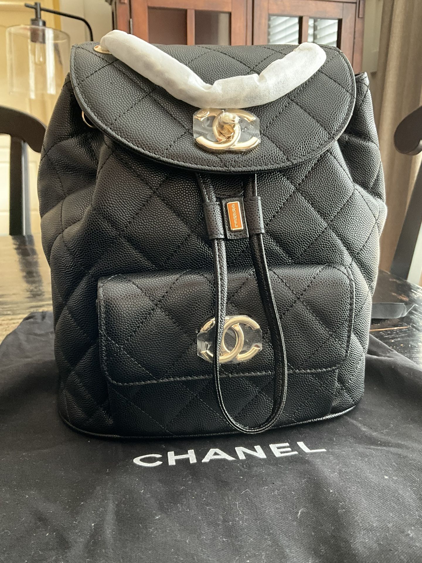Chanel Duma Black Caviar Backpack