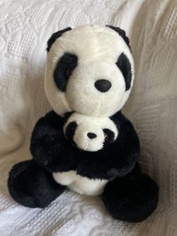 Cute Panda Bear Mom And Baby Bear With Soft Material 