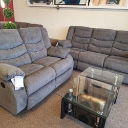 98606.... Sofa And Love Seat Reclinig 