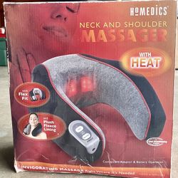 Homedics Neck And Shoulder Massager With Heat Flex Fit Fleece Lining