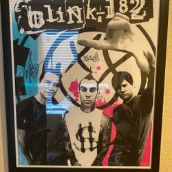 Blink 182 - signed Autographed Limited Edition Untitled Anniversary Tour Poster