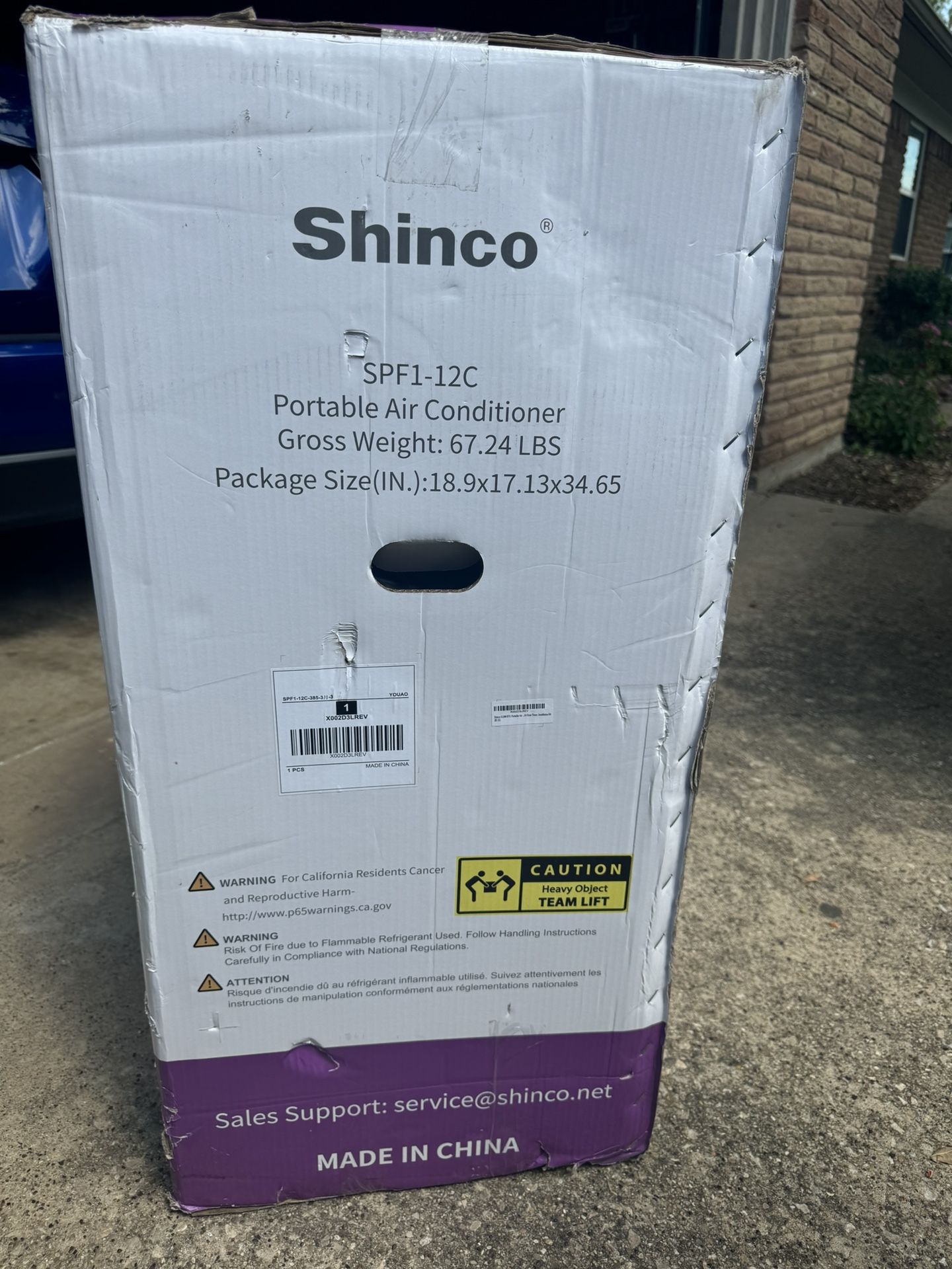 Shinco Air Conditioner New 7800 BTU