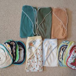 Baby Boy Hoodie Towels & Bibs Bundle 