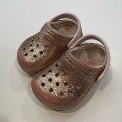 Crocs Kids' Classic Lined Glitter Clogs Kids Baby Size C5