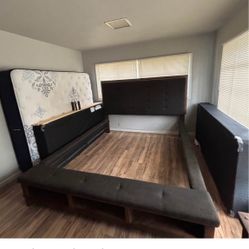 Cal king Bed With New Mattress And Box Springs