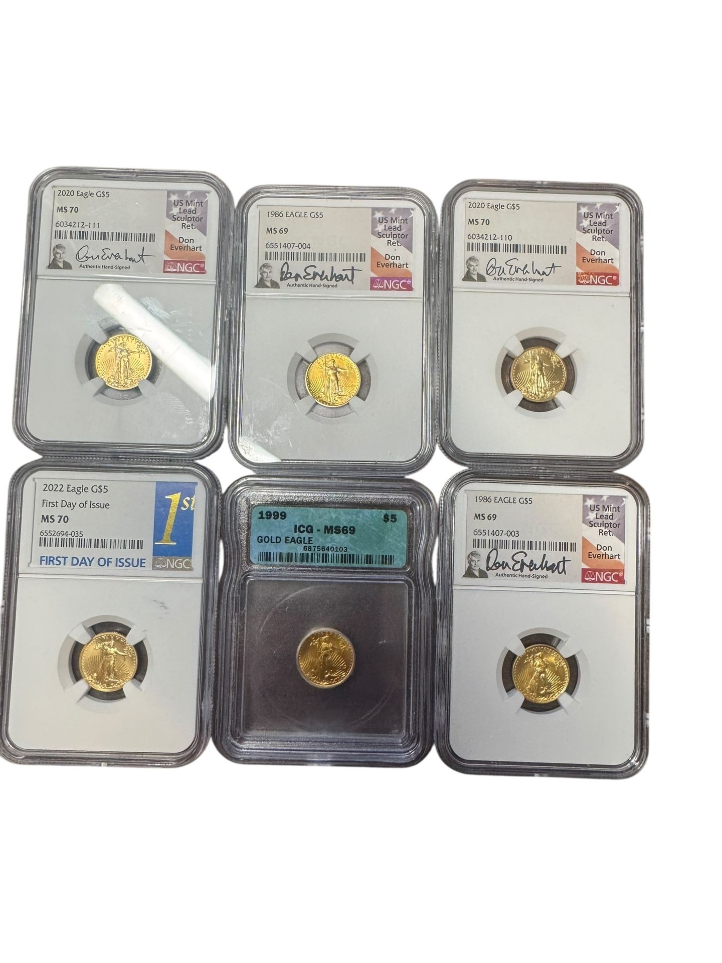 Lot of 10 $5 Gold Eagles Better Dates And Makers