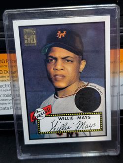 Topps 50 Years Willie Mays Game Worn Jacket Relic Card Giants