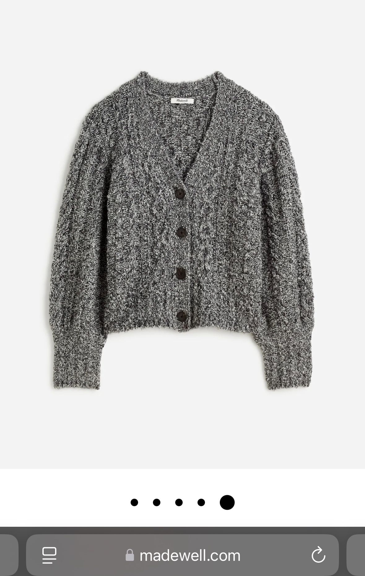 NWT-Madewell Cardigan size XS