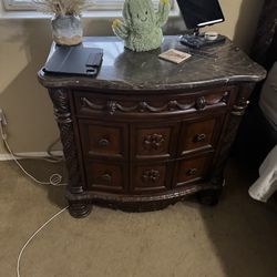 King size bed frame and matching bedroom set