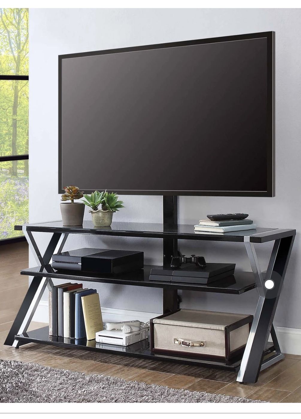 Whalen Xavier 3-in-1 Television Stand for TVs up to 70", Black