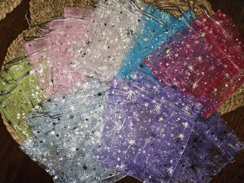 30 Organza Bags Star Gift Bags