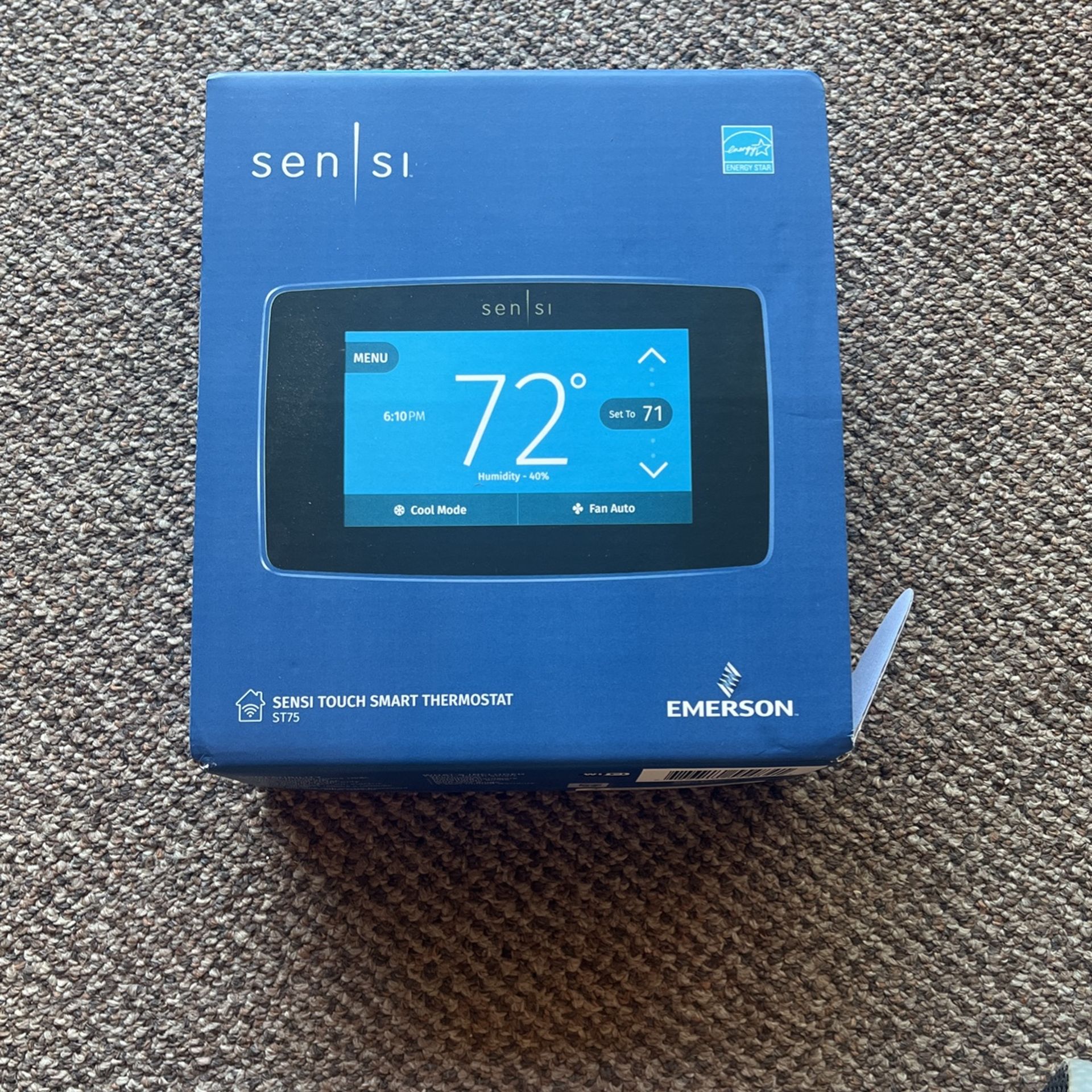 Black,Sensi Smart Touch Thermostat