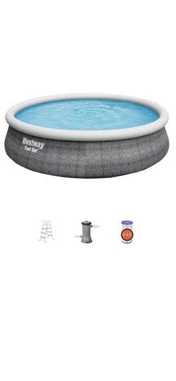 Bestway Fast Set 15’ x 42” Round Inflatable Pool Set
