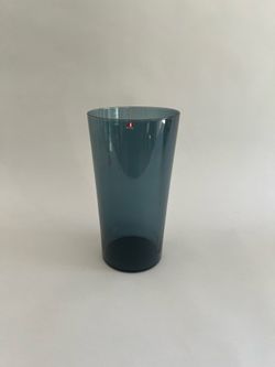 Iittala Finland, 1960's Timo Sarpaneva Smoky Blue Glass Vase, MCM