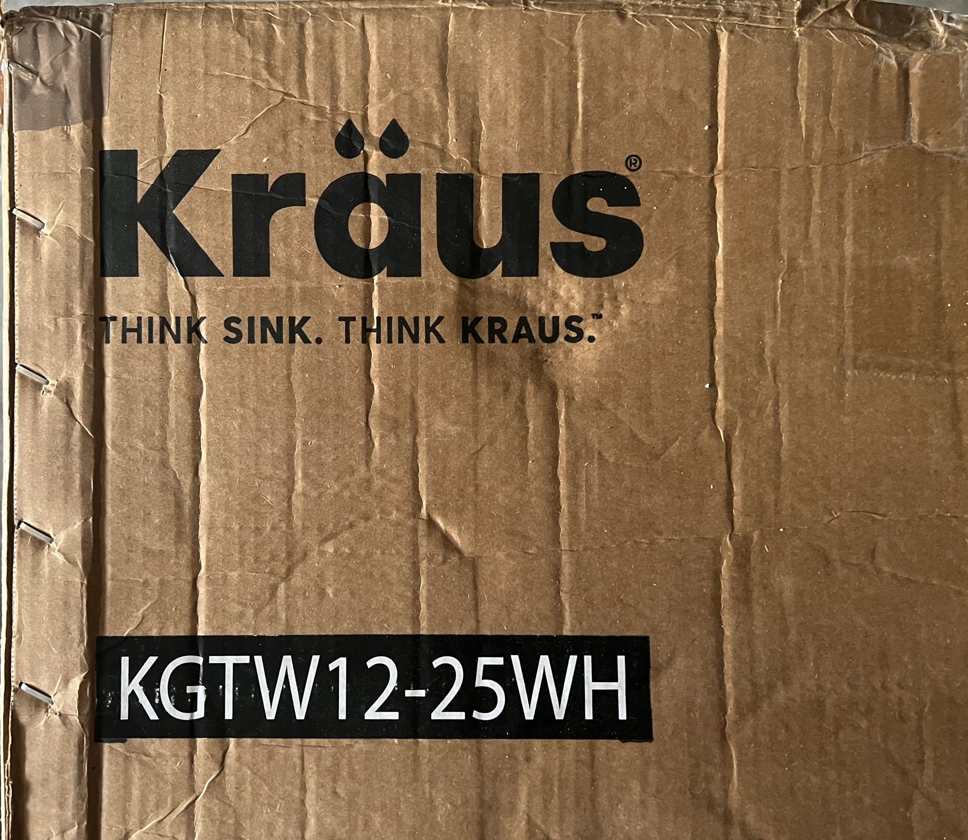 KRAUS 25” Single Bowl White Sink