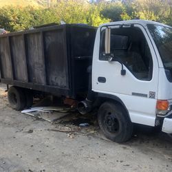 1997 GMC ISUZU 14 ft HYDRAULIC DUMP BED TRUCK CAB FORWARD NPR THESE HAVE Small Block Chevy Gas V8’s In Them! 