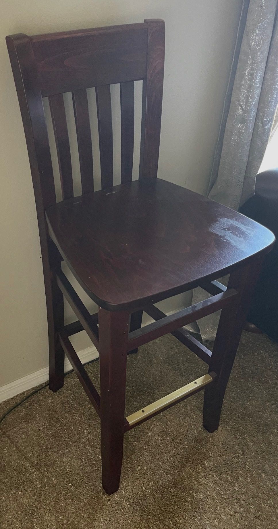Three Barstools Cherry Wood, Good Condition