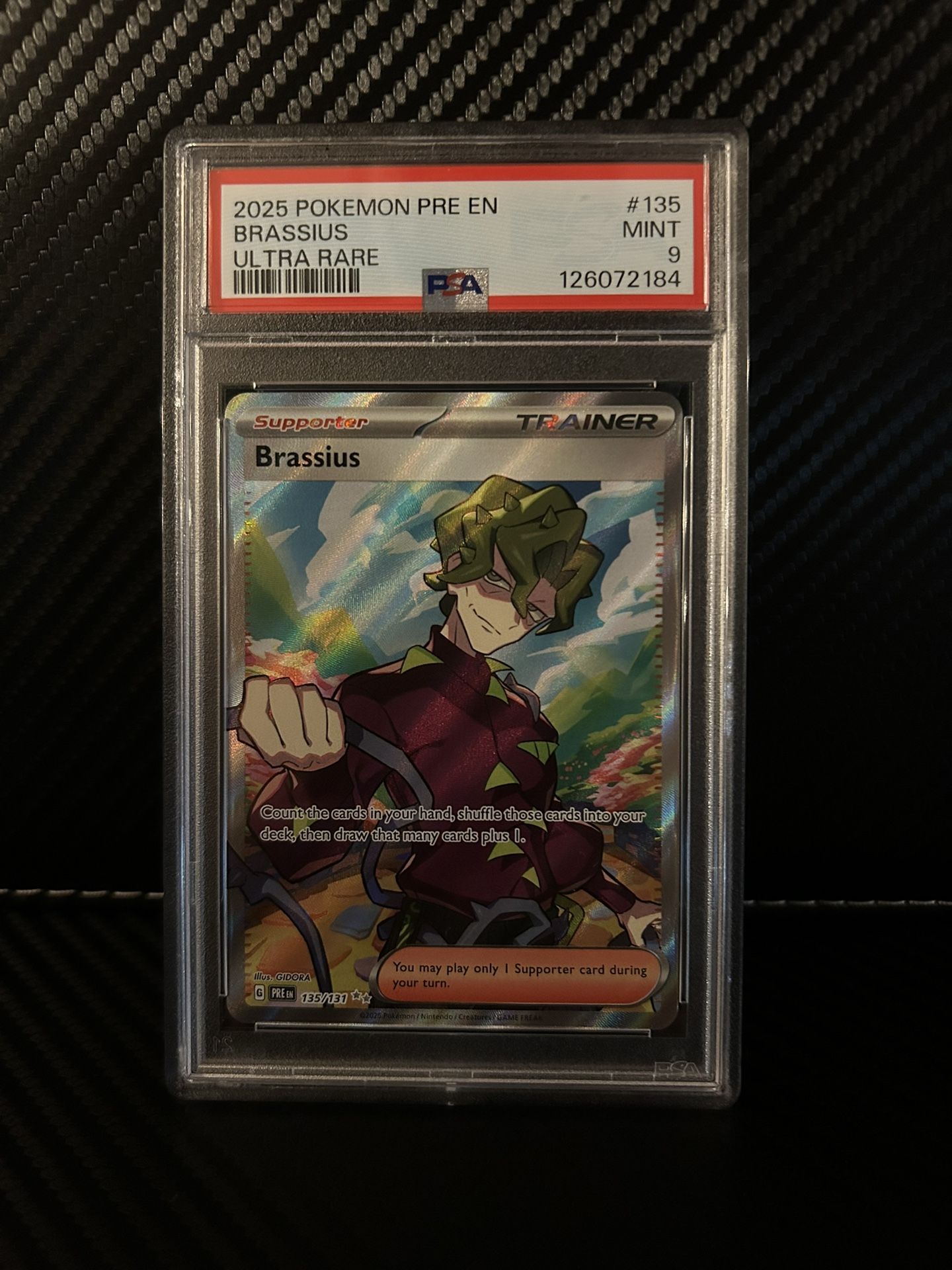 Pokémon Brassius 135/131 Prismatic Evolutions PSA 9 Mint