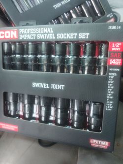 Icon Professional impact swivel socket set