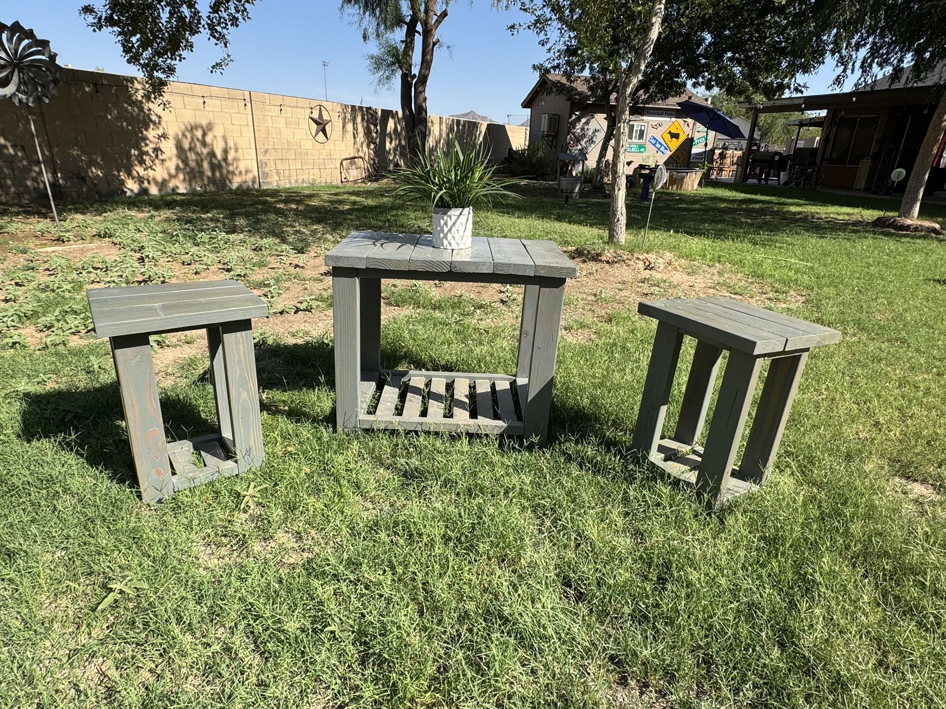 Solid Wood Indoor/outdoor Table and Stands