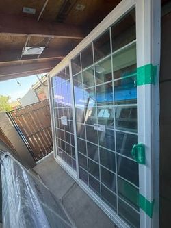 96x96 Patio sliding door with Grids Design