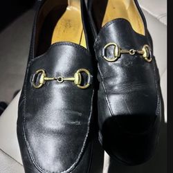 GUCCI SHOE  GUCCI. Authentic/Real/Loafer/Black Leather/Very Heavy/Size 9