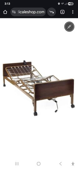 semi electric homecare bed medline dual actuator mdr107002e with mattress