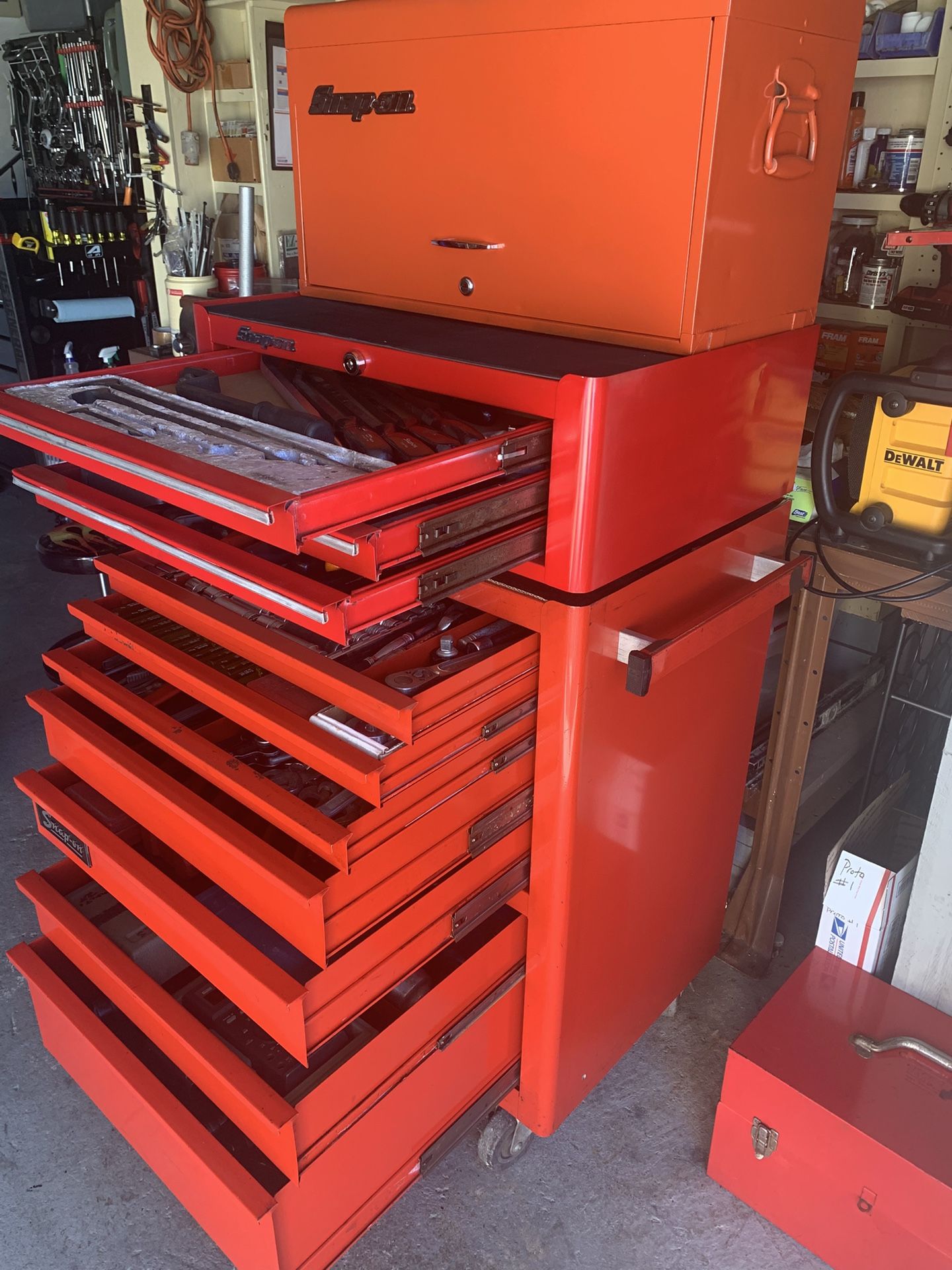 Snap On 4-Pc Tool boxes With Keys And Tools
