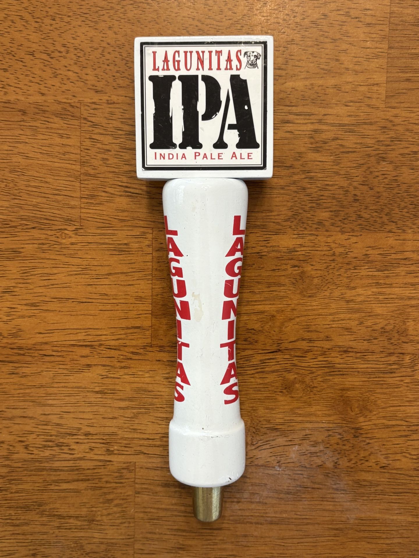🍺 Lagunitas IPA Tap Handle – White Ceramic – India Pale Ale – Brewery Collectible 🐾