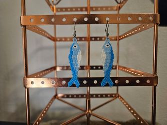 Blue Tuna Fish Earrings