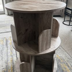 360 Degree Rotating, Spinning 2 Tiered Book Shelf - Easily Find The Book You Need