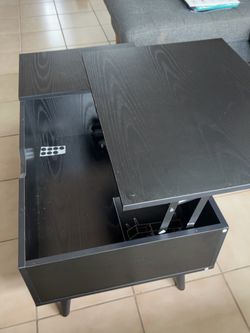 Black Lift-Top Coffee Table with Storage