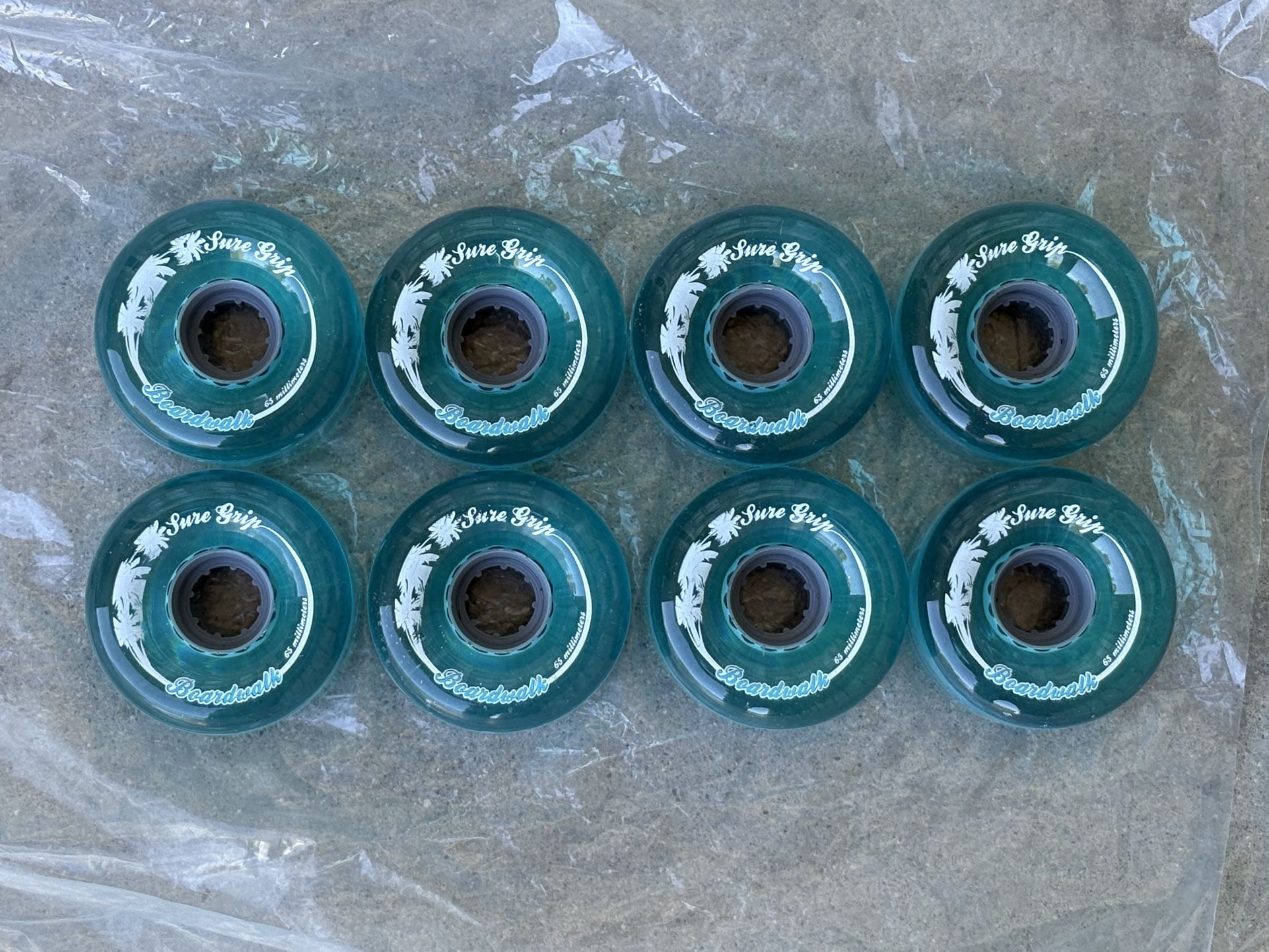 Sure Grip Boardwalk 65mm Outdoor Wheels (8 pack) - Blue