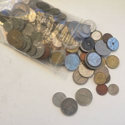Bag Of foreign coins 
