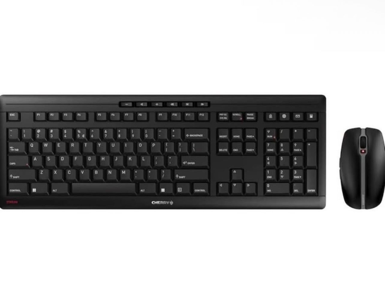 Brandnew Stream Desktop - Wireless Keyboard and Mouse Combo - US Layout - QWERTY Keyboard - Black