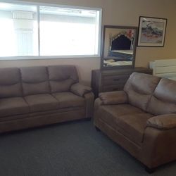 2 Piece Living Room Set Sofa And Loveseat