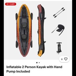Inflatable 2 Person Kayak, Still In Box, Never Used. 