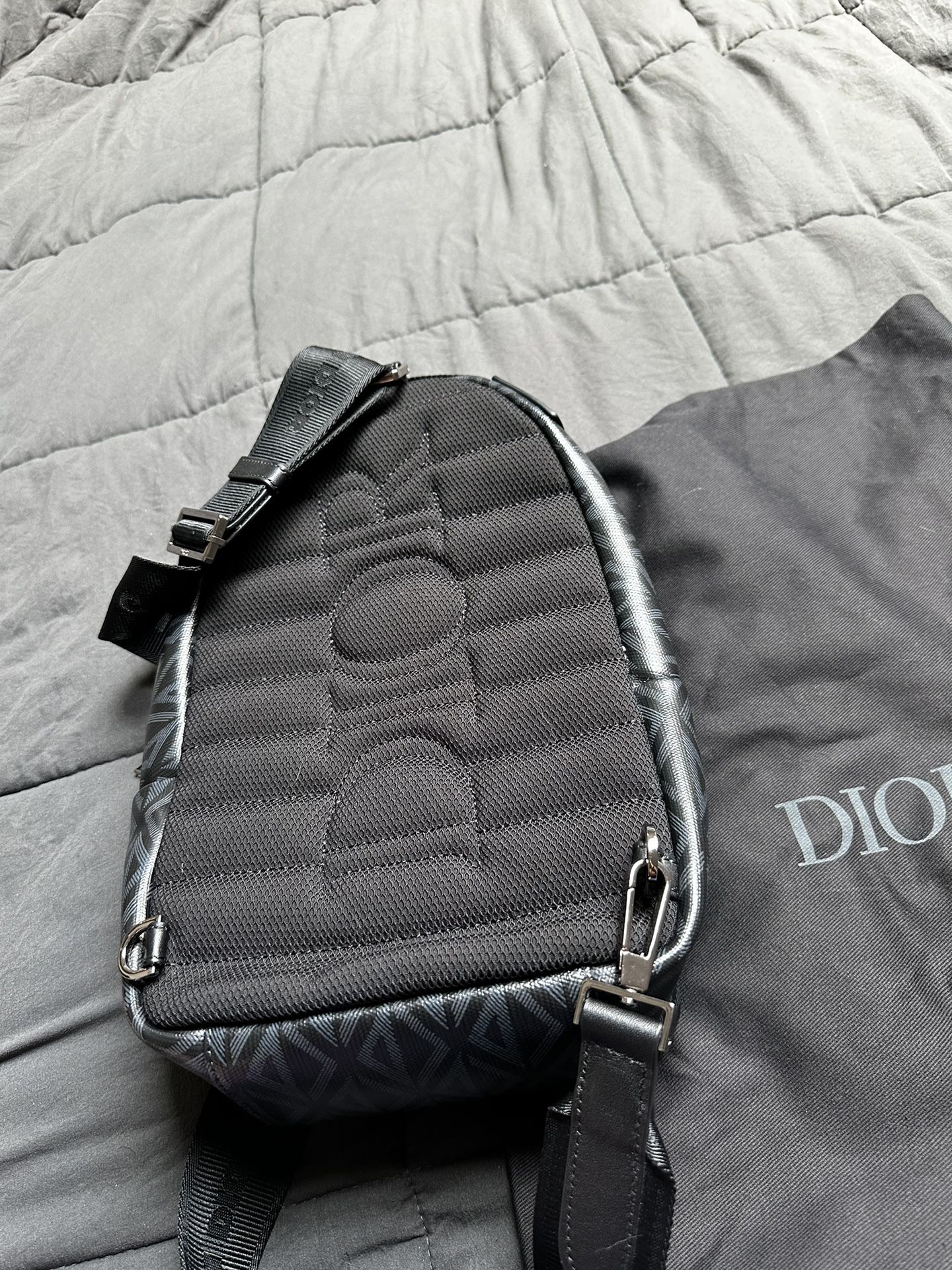 Dior - Mini Rider Sling Bag Black CD Diamond Canvas - Men