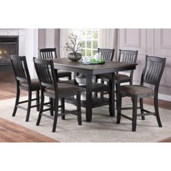 Brown Counter Height Dining Table Set