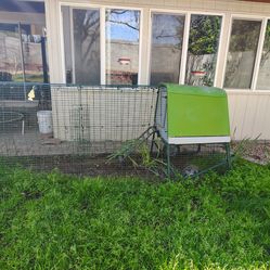 Omelet Eglu chicken coop with 6 ft run