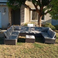 11 Pieces Modular Patio Sofa Set Extra Large Outdoor Patio Furniture Extra Large Patio Sofa Patio Couch 🆕🆕