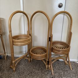 Rattan 3 Tiered Rattan Stand