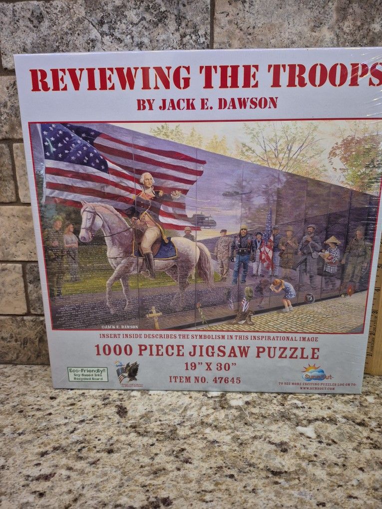 Reviewing The Troops By Jack E. Dawson 1000 PC Jigsaw Puzzle, New