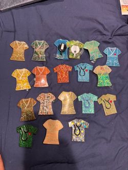 Handmade Resin Scrub Top Badge Reels and Magnets