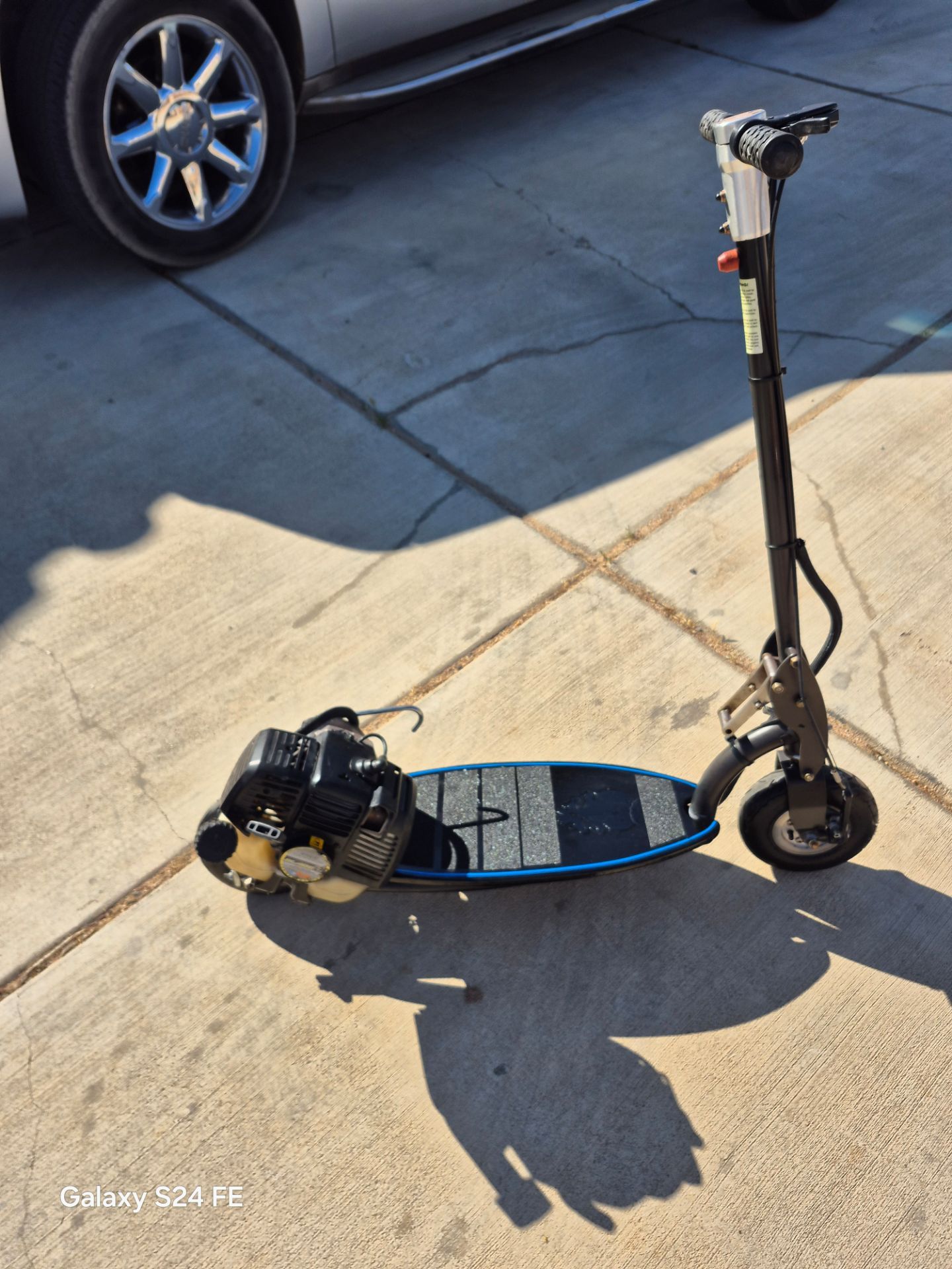 Stand up skateboard, scooter.