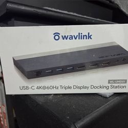 WAVLINK Universal USB C Laptop Docking Station Dual Monitors 5K/4K@60Hz with 65W