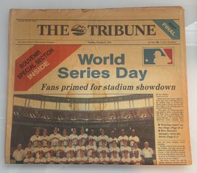 San Diego Tribune October 9 1984 World Series Day Padres vs Detroit Tigers MLB
