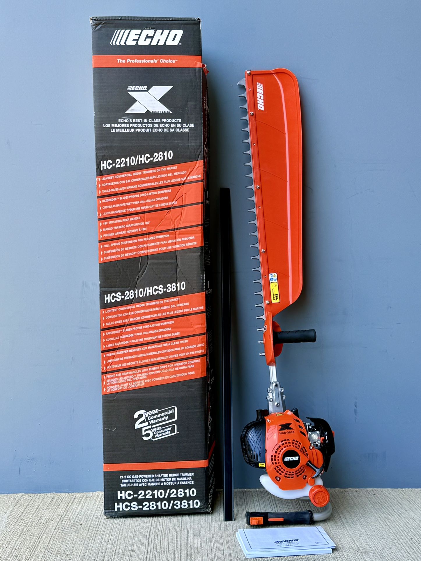 Brand new echo 38 in. 21.2 cc Gas 2-Stroke Engine X Series Single-Sided Hedge Trimmer